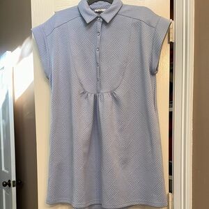 Entro Sky Blue Textured Dress
